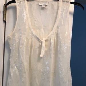 Sheer ivory top by Banana Republic